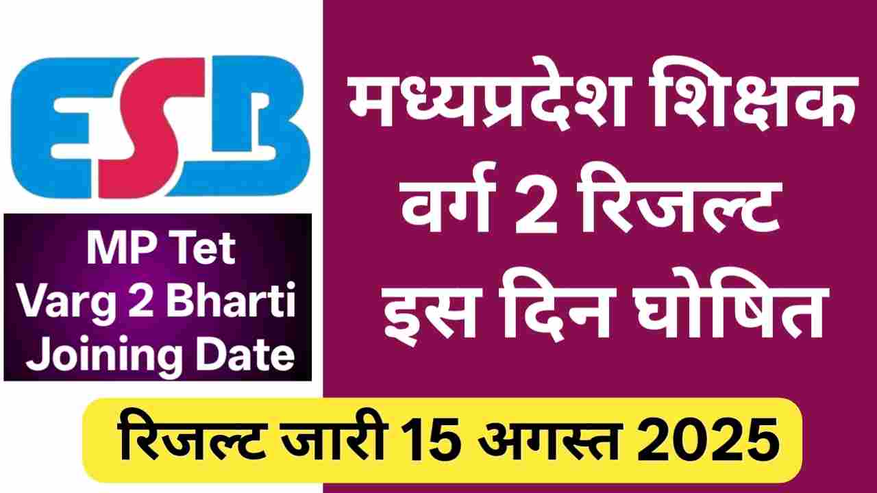MP Tet Varg 2 Bharti Result Date